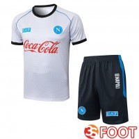 Ensemble Training T-Shirts SSC Naples + Shorts Blanc 2025/2026