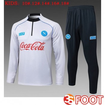 Ensemble Survetement De Foot SSC Naples Enfant Blanc 2025/2026