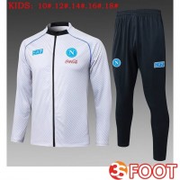 Ensemble Veste Survetement De Foot SSC Naples Enfant Blanc 2025/2026