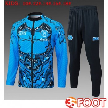 Ensemble Veste Survetement De Foot SSC Naples Enfant Bleu 2025/2026