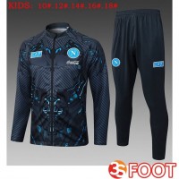 Ensemble Veste Survetement De Foot SSC Naples Enfant Gris 2025/2026