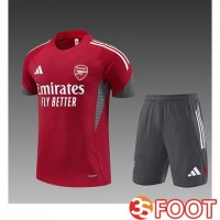 Ensemble Training T-Shirts Arsenal Enfant Rouge/Gris 2025/2026