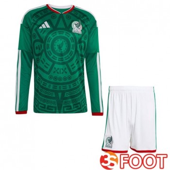 Maillot Foot Equipe De Mexique Enfant Domicile Manche Longue Vert 2026/2027