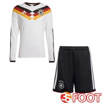 Maillot Foot Equipe De Allemagne Enfant Domicile Manche Longue Blanc 2026/2027