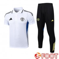 Ensemble Polo Manchester United + Pantalon Blanc 2025/2026