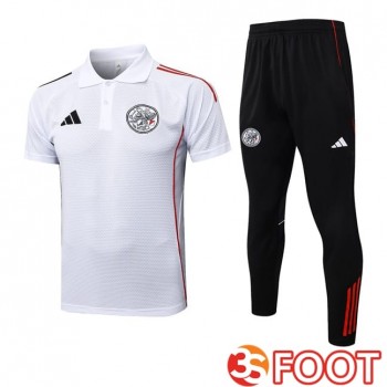 Ensemble Polo AFC Ajax + Pantalon Blanc 2025/2026