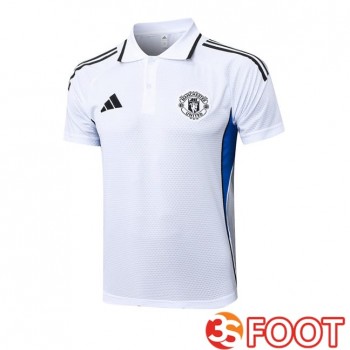 Polo Foot Manchester United Blanc 2025/2026
