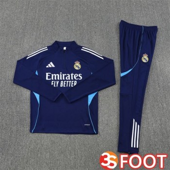 Ensemble Survetement De Foot Real Madrid Bleu Royal 2025/2026