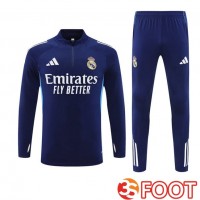 Ensemble Survetement De Foot Real Madrid Bleu Royal 2025/2026
