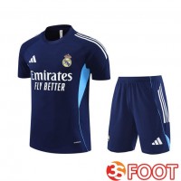 Ensemble Training T-Shirts Real Madrid + Shorts Bleu Royal 2025/2026