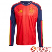 Maillot Foot Equipe De Espagne Domicile Manche Longue Rouge 2026/2027