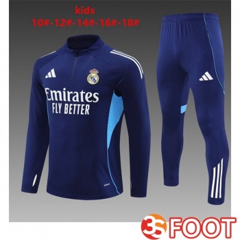 Ensemble Survetement De Foot Real Madrid Enfant Bleu Royal 2025/2026