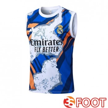 Gilet Foot Real Madrid Bleu Blanc 2025/2026