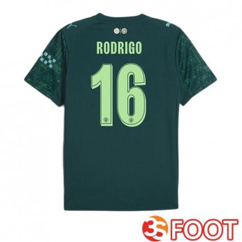 Maillot De Foot Manchester City (Rodrigo 16) Quatrieme Vert 2025/2026