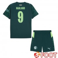 Maillot De Foot Manchester City (Erling Haaland 9) Enfant Quatrieme Vert 2025/2026