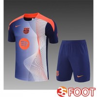 Ensemble Training T-Shirts FC Barcelone Enfant Bleu/Orange 2025/2026