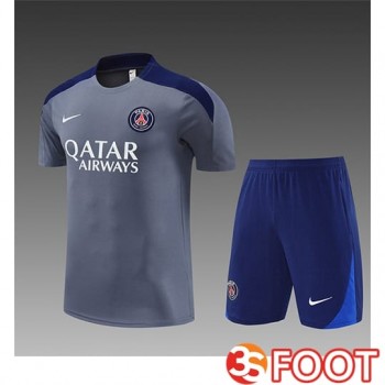 Training T-Shirts PSG Enfant Gris/Bleu 2025/2026