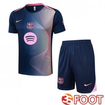 Ensemble Training T-Shirts FC Barcelone + Shorts Rose Bleu Royal 2025/2026