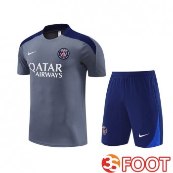 Ensemble Training T-Shirts Paris PSG + Shorts Gris 2025/2026