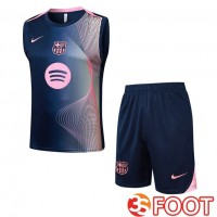 Gilet Foot FC Barcelone + Shorts Rose Bleu Royal 2025/2026