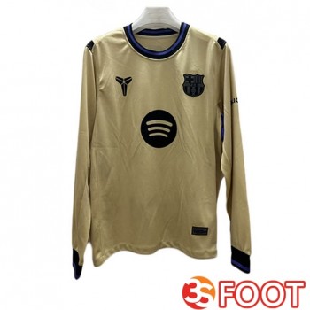 Maillot De Foot FC Barcelone Exterieur Manche Longue Jaune 2025/2026