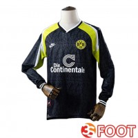Maillot De Foot Dortmund BVB Retro Exterieur Manche Longue Noir 1995-1996