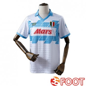 Maillot De Foot SSC Naples Retro Exterieur Blanc 1990-1991