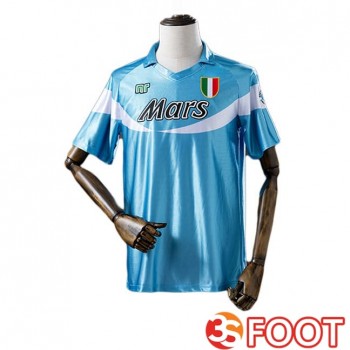 Maillot De Foot SSC Naples Retro Domicile Édition Spécial Bleu 1990-1991