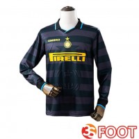 Maillot De Foot Inter Milan Retro Exterieur Manche Longue Noir 1997-1998