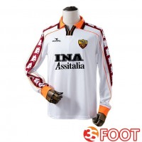 Maillot De Foot AS Roma Retro Exterieur Manche Longue Blanc 1998-1999