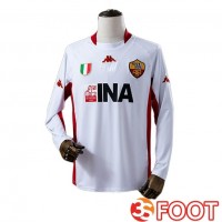 Maillot De Foot AS Roma Retro Exterieur Manche Longue Blanc 2001-2002