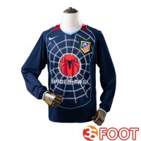Maillot De Foot Atletico Madrid Retro Exterieur Manche Longue Bleu Royal 2004-2005