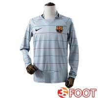 Maillot De Foot FC Barcelone Retro Exterieur Manche Longue Gris 2003-2004