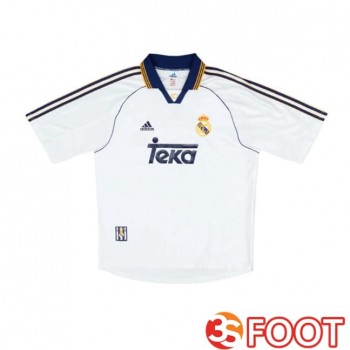 Maillot De Foot Real Madrid Retro Domicile Blanc 1998-2000