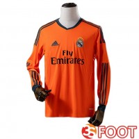 Maillot De Foot Real Madrid Retro Third Manche Longue Orange 2013-2014
