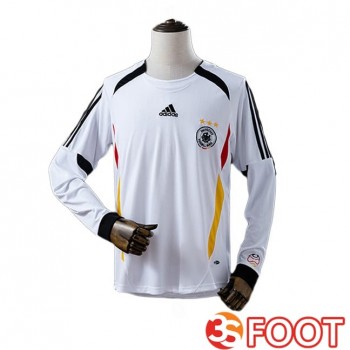 Maillot De Foot Allemagne Retro Domicile Manche Longue Blanc 2006