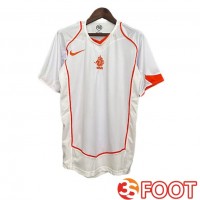 Maillot De Foot Pays-Bas Retro Exterieur Blanc 2004
