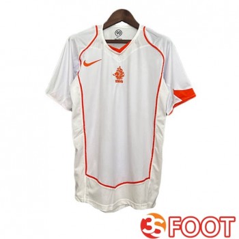 Maillot De Foot Pays-Bas Retro Exterieur Blanc 2004