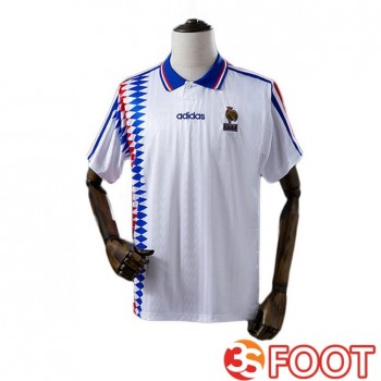 Maillot De Foot France Retro Exterieur Blanc 1994