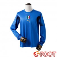 Maillot De Foot Italie Retro Domicile Manche Longue Bleu 2006