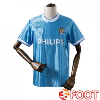 Maillot De Foot Manchester City Retro Domicile Bleu 1986-1987