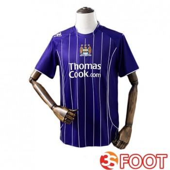 Maillot De Foot Manchester City Retro Exterieur Pourpre 2007-2008