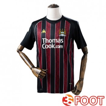 Maillot De Foot Manchester City Retro Exterieur Noir Marron 2008-2009