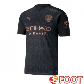 Maillot De Foot Manchester City Retro Exterieur Noir 2020-2021