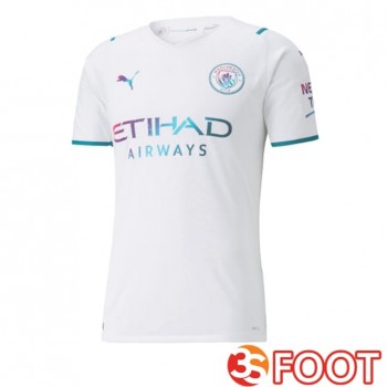 Maillot De Foot Manchester City Retro Exterieur Blanc 2021-2022