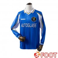 Maillot De Foot FC Chelsea Retro Domicile Manche Longue Bleu 1997-1999