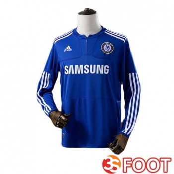 Maillot De Foot FC Chelsea Retro Domicile Manche Longue Bleu 2009-2010