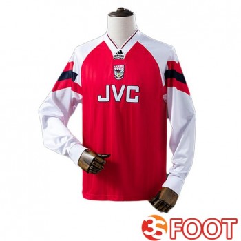 Maillot De Foot Arsenal Retro Domicile Manche Longue Rouge 1992-1994