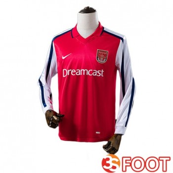 Maillot De Foot Arsenal Retro Domicile Manche Longue Rouge 2001-2002