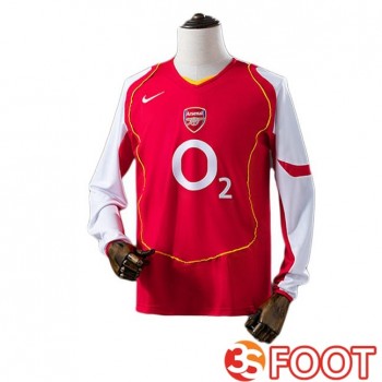 Maillot De Foot Arsenal Retro Domicile Manche Longue Rouge 2004-2005